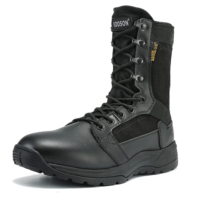 IODSON Men's Breathable Work Tactical Military Boots Lightweight Combat Army Motorcycle Jungle bootsï¼ˆBlack 10.5ï¼‰ - Image 2